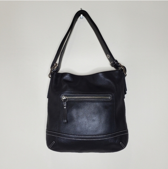 Coach 1415 Soho Slim Y2K Black Leather Hobo Fringe Tasseled Shoulder Bag - Picture 3 of 13